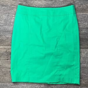 Talbots green business casual straight pencil skirt size 6 petite 6P B117